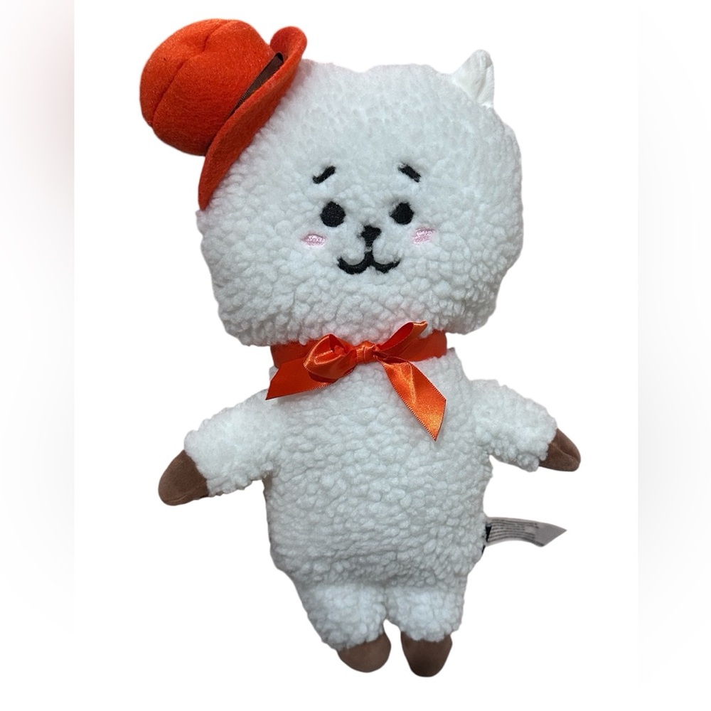 BT21 - RJ Jin Plushie with Orange Hat & Bow 13" Stuffed Toy/Animal BTS